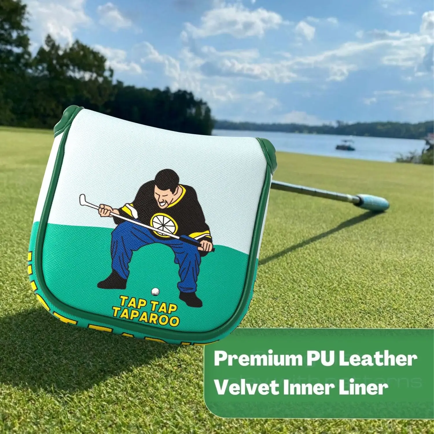 Funny PU Leather Golf Putter Cover - Premium Golf Club Protector |Essential Golf Accessories for Men&Women with Premium Club Pro