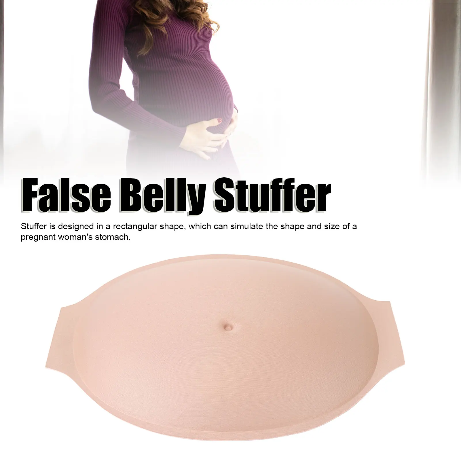 Fake Pregnancy Belly Rectangular Breathable Lightweight Artificial Pregnant Tummy for Props Costumes Cosplay Fake Pregnancy Bump