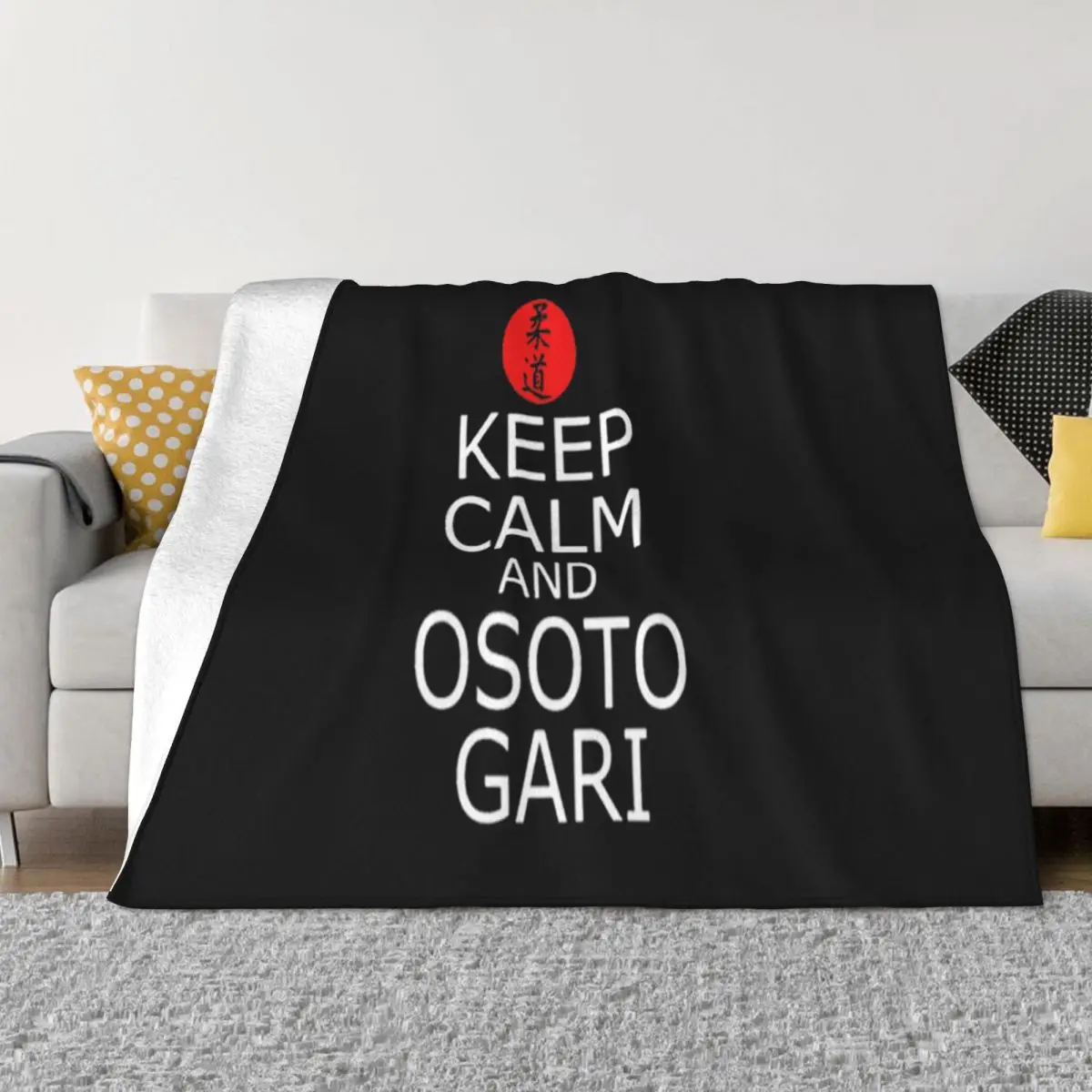 Keep Calm And Osotogari Judo Famous Adult Customiz Splicing Humour Famous Top Quality Vacation New Design Throw Blanket