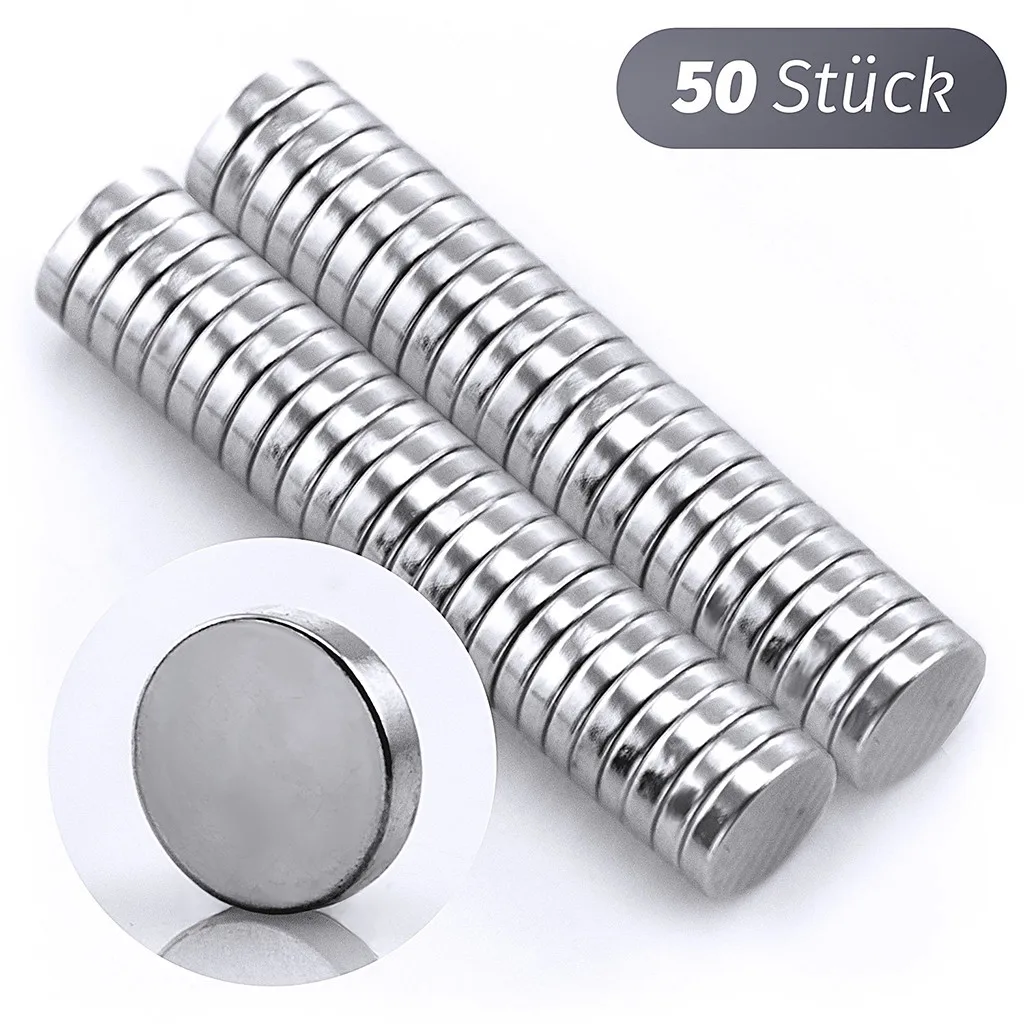 50pcs Super Strong Neodymium Disc Magnets Powerful Rare Earth Magnets for Fridge, DIY, Building, Scientific and Office Magnets