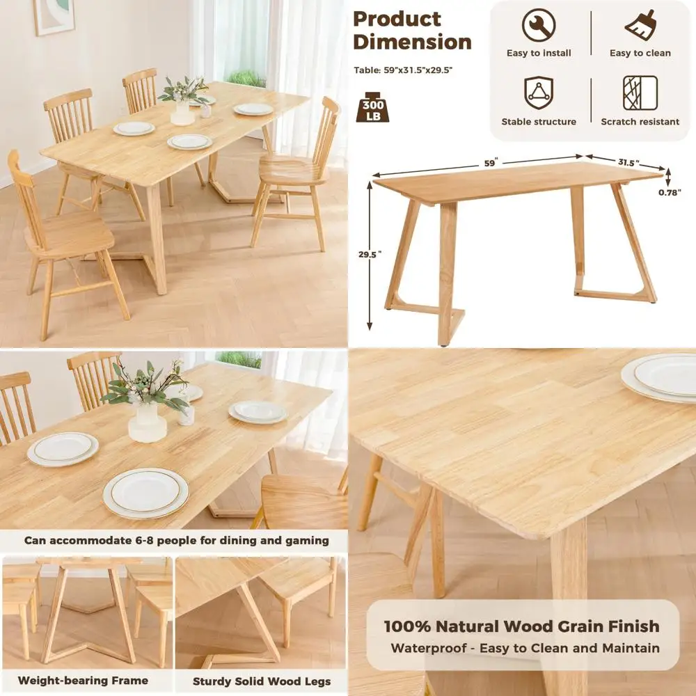 Large 59 Solid Wood… - image