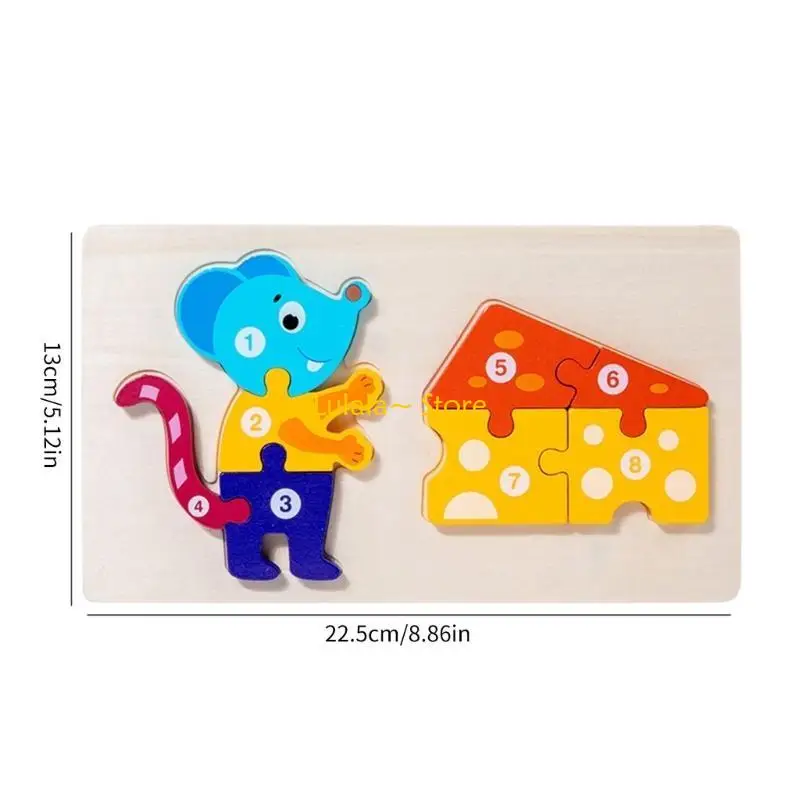 Y4QA ألغاز خشبية للأطفال الصغار ألعاب ألغاز ثلاثية الأبعاد للأطفال الصغار ألعاب تعليمية ألغاز خشبية مقطوعة