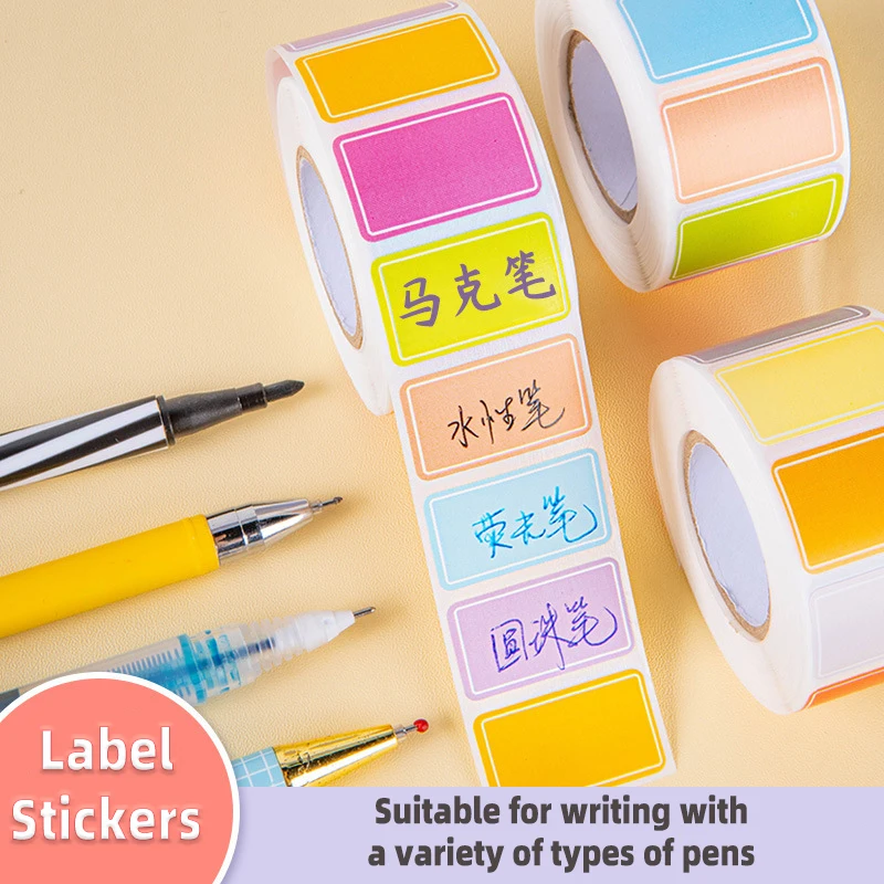 

1Roll Self Adhesive Colorful Writeable Label Stickers For Mason Jars, Craft Room, Storage Spaces, Glass Bottles,Organization