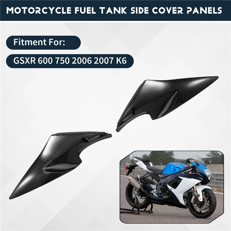 【¡¡Casa de precio! !】Paneles de cubierta lateral carenado para Suzuki GSXR 600 750 2006 2007 K6 accesorios de tanque de combustible de motocicleta GSX-R