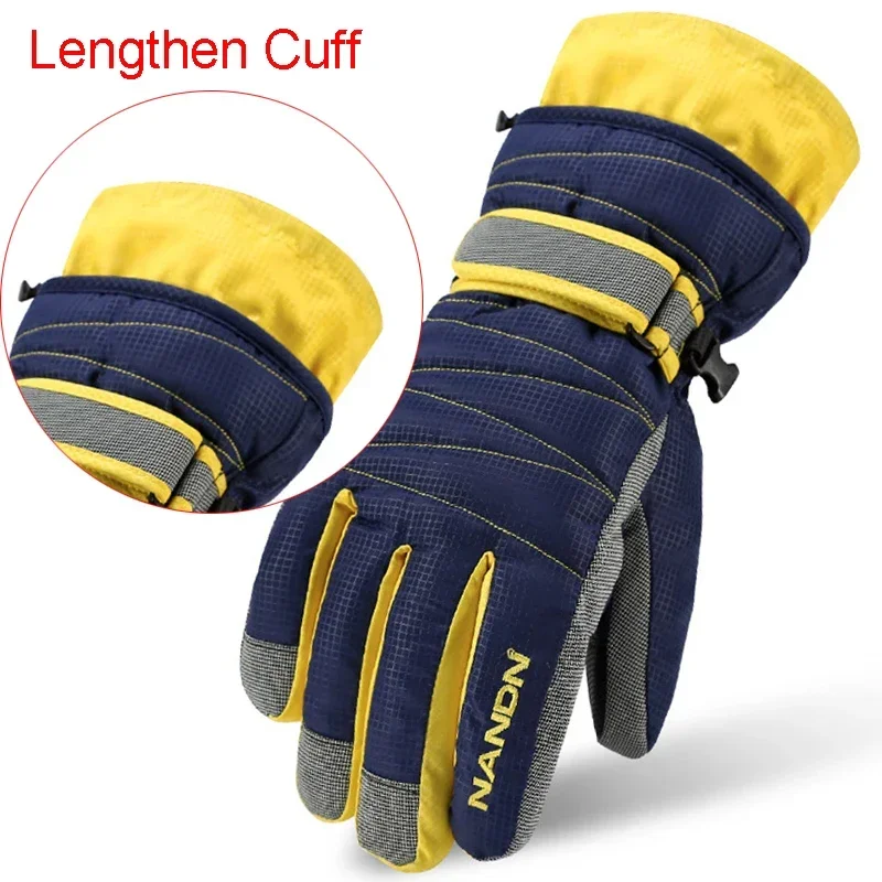 

Winter Warm Mountain Snowboard Ski Gloves Men Women Cold Snow Skiing Mittens Waterproof Snowmobile Handschoemen Air5002