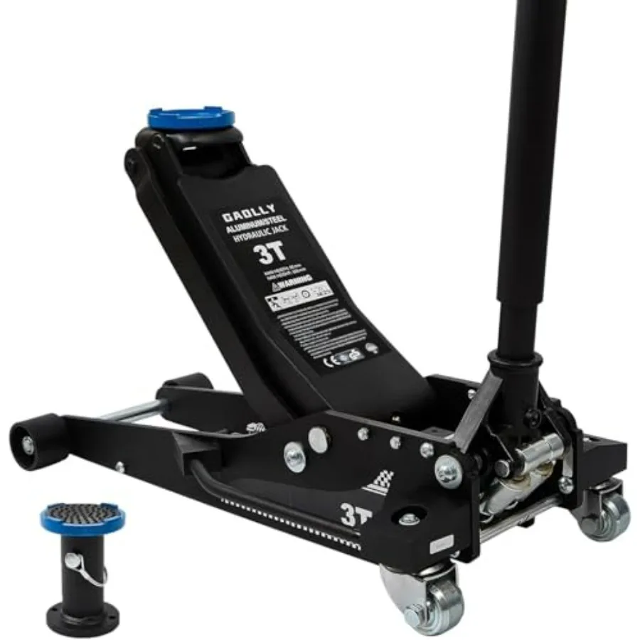 

3-тонный напольный домкрат с алюминиевой и стальной конструкцией и двойными поршнями для быстрой подъема Идеально подходит для спортивных внедорожников с низким P