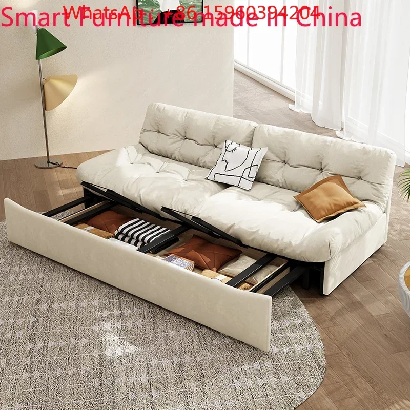 

Multifunctional net red cloud sofa bed foldable dual-use living room small family retractable double bed 1.8 storage