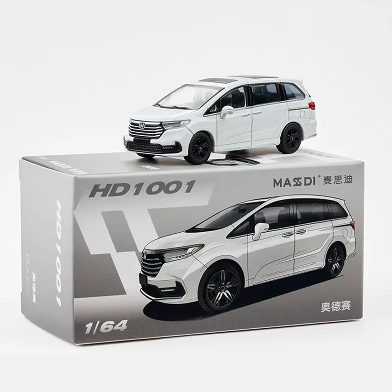 MASSDI 1:64 Scale Honda Odyssey HD1001 Alloy Simulation Car Model Static Collection Decorated Holiday Gifts Toys Souvenir Gift