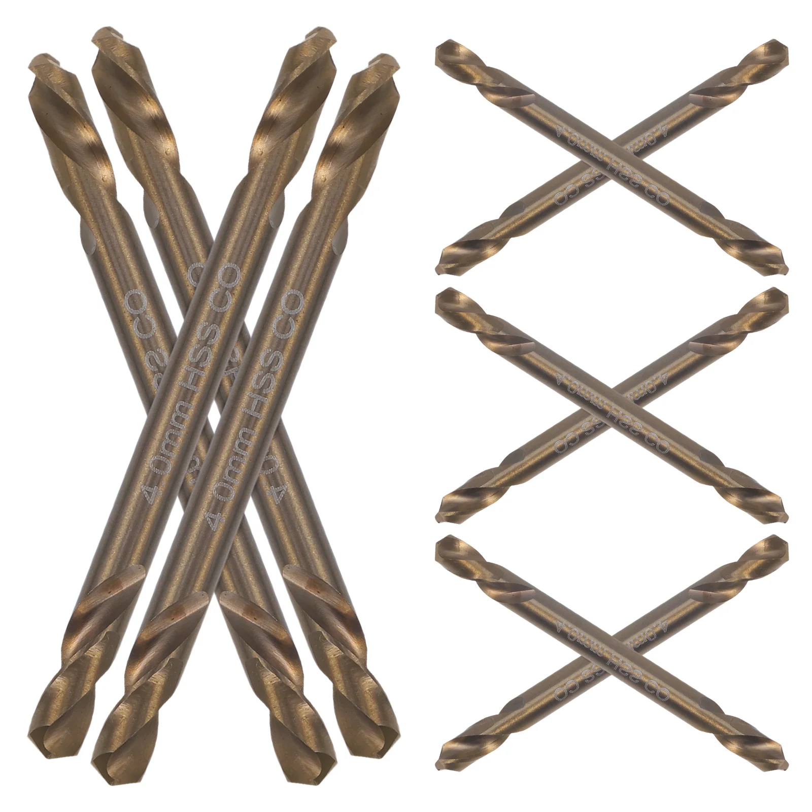 

10pcs Double Head Drill Bit 5 2mm Cobalt Steel for Plastic Stainless Steel Aluminum Alloy Drilling Tools Set