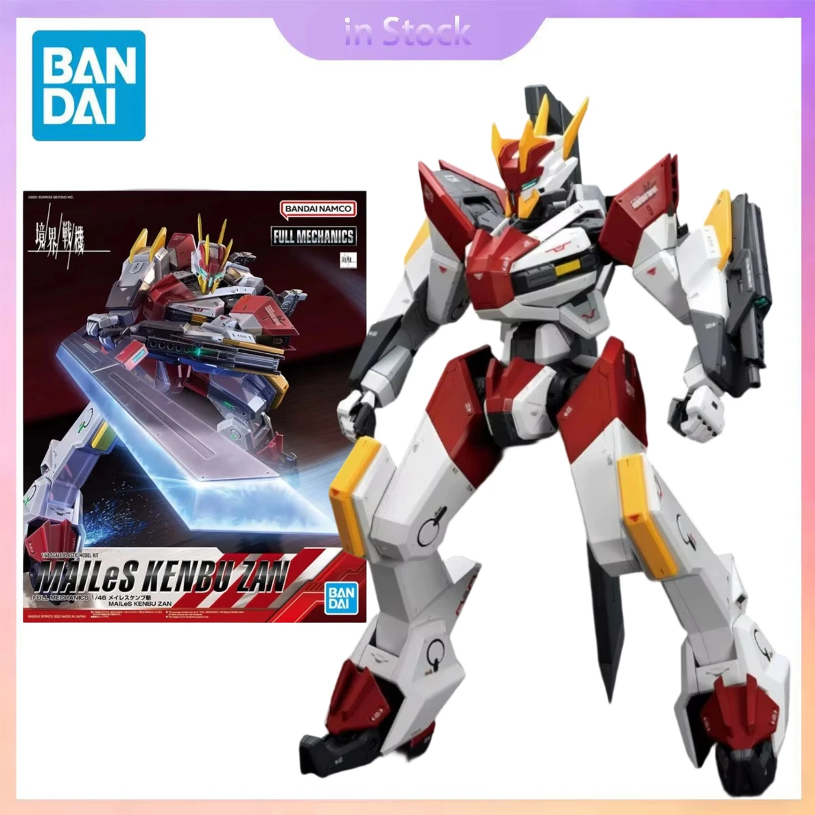 

Оригинальный набор для сборки фигурки Bandai 1/48 MaileS Kenbu Zan Sunrise Beyond из аниме-коллекции, в наличии, с полной механикой