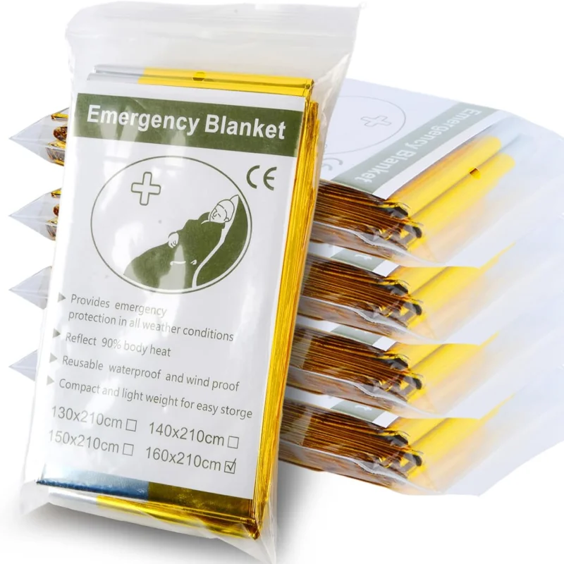 5 SZTUK Dwukolorowe Srebrno-Zł – Survival Blanket Reflective recenzja i cena