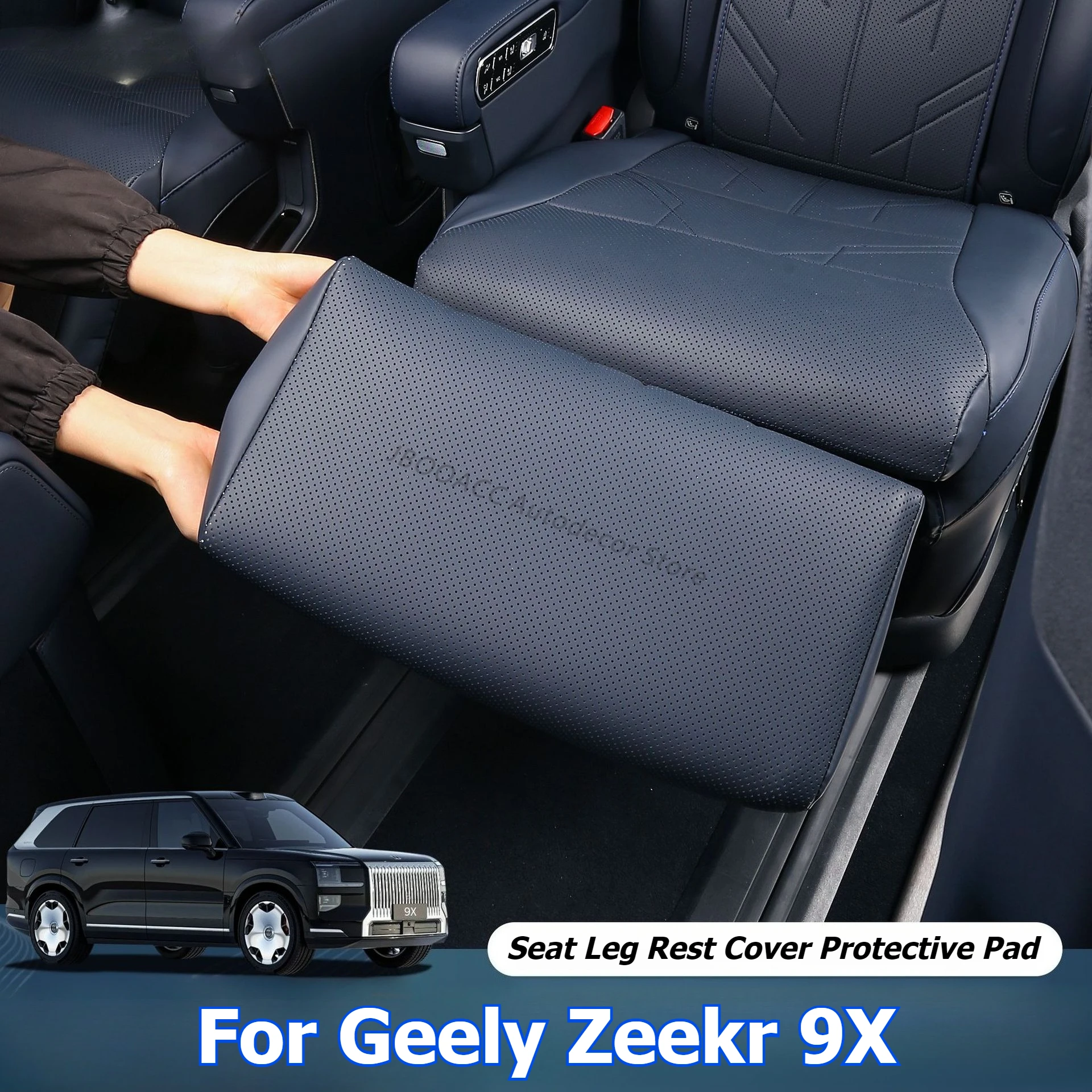 

‌For Geely ZEEKR 9X ‌2Pcs Second Row Seat Leg Rest Cover Protective Pad Leather Footrest Pad Protector Anti-Scratch Accessories