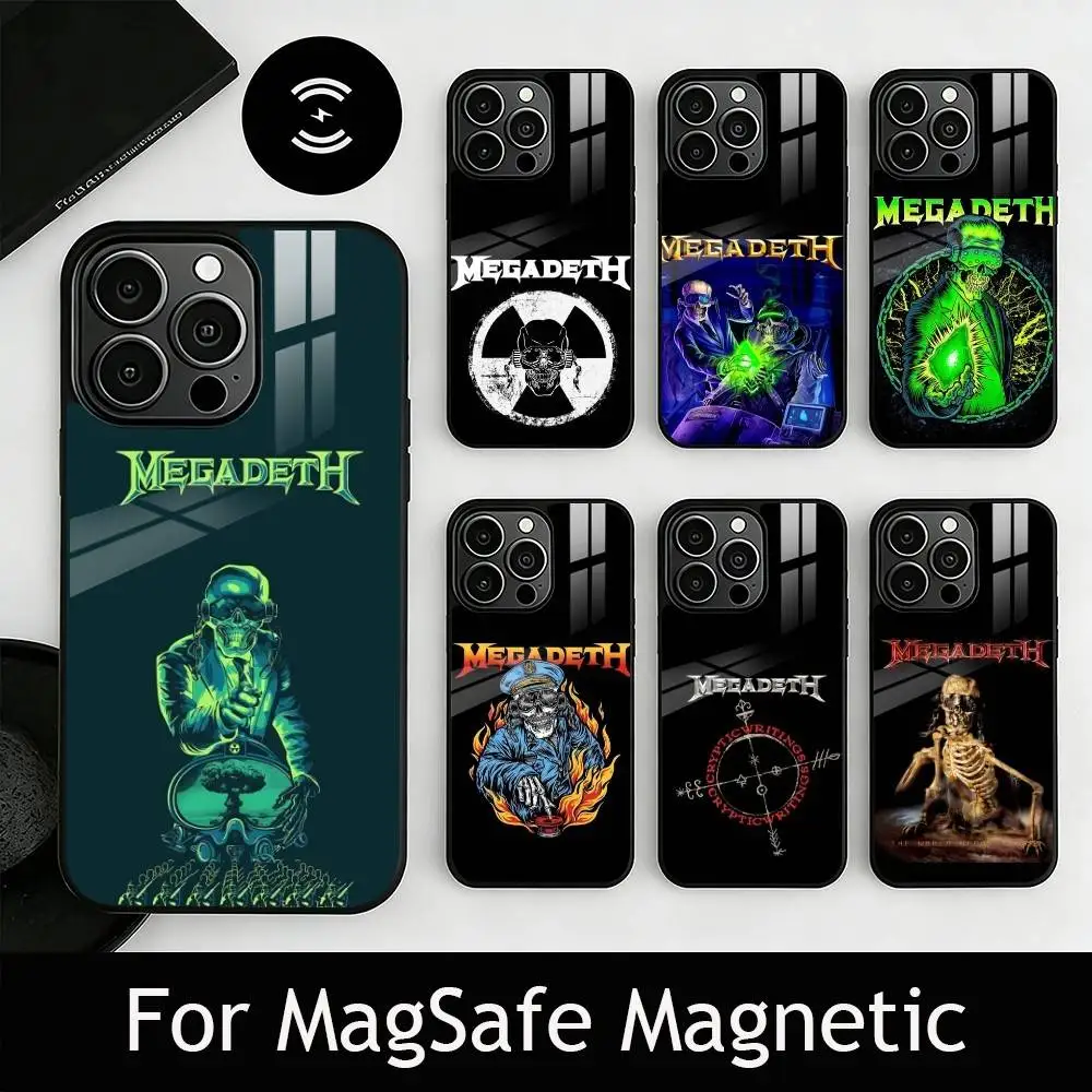 

M-Music B-Band M-Megadeth Phone Case For iPhone17,16,15,14,13,12,11 Plus,Pro Magnetic with Magsafe Wireless Charging