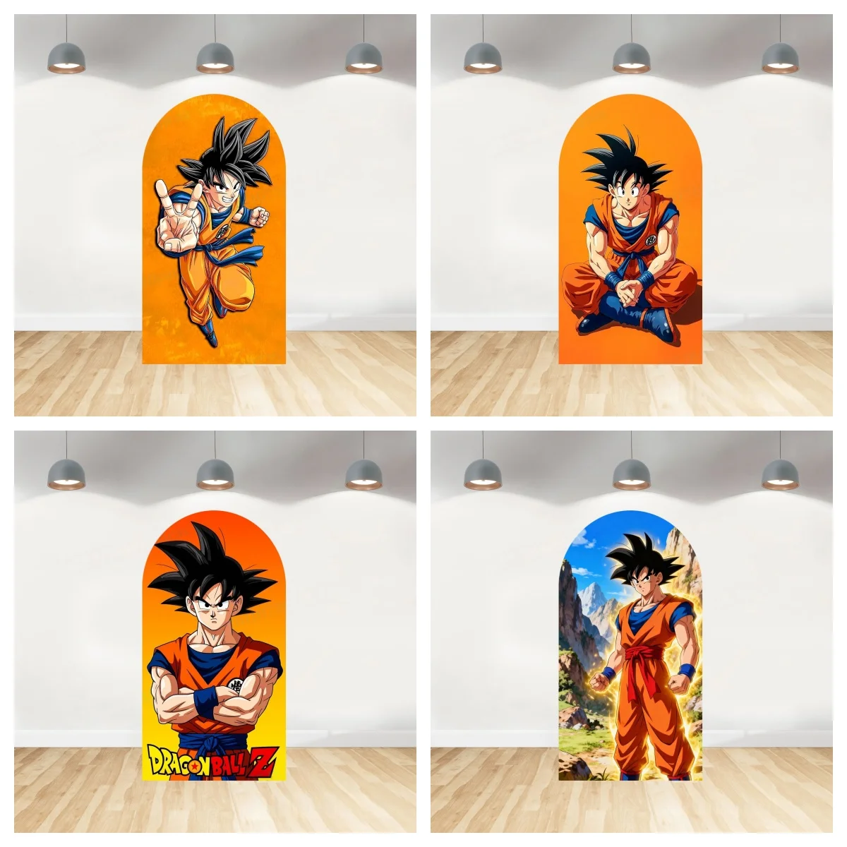 

Dragon Ball Wukong Arch Backdrop Cover Birthday Party Custom Decor Kids Boys Baby Shower Photo Double-sided Elastic Background