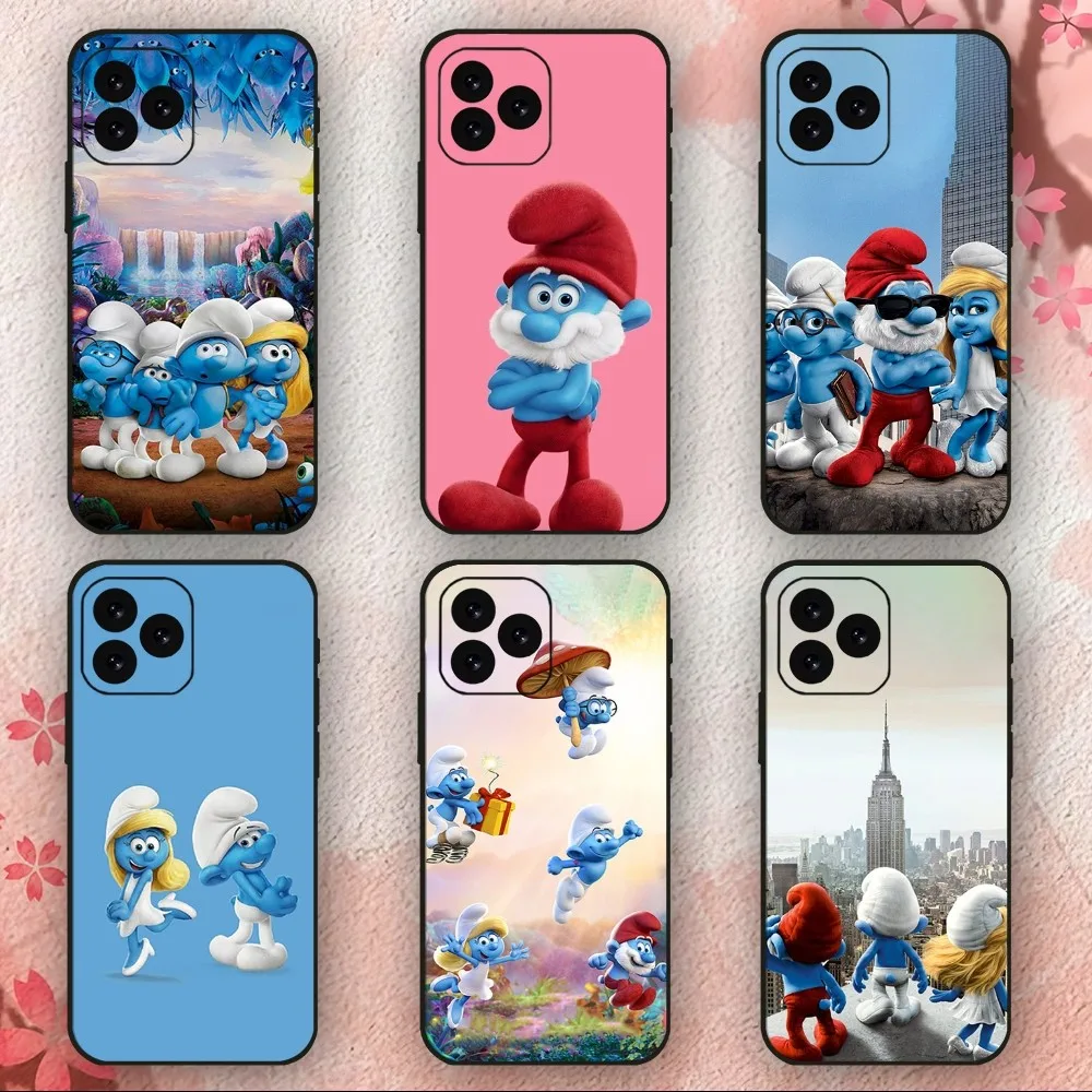 Cartoon The S-Smurfs Phone Case For iPhone 11 12 13 14 15 Mini Plus Pro Xs Max X S Plus XR Shell