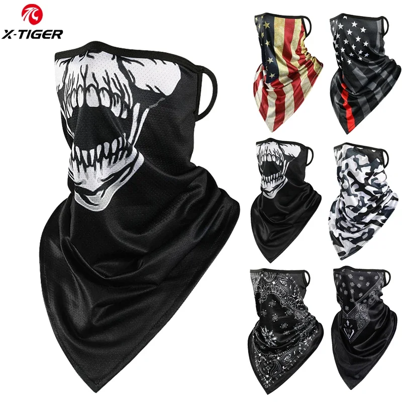 X-TIGER Ice Fabric Mask Full Face Sun Protection Men Women Scarf For Summer Running Fishing Cycling Equipments Sport Headband