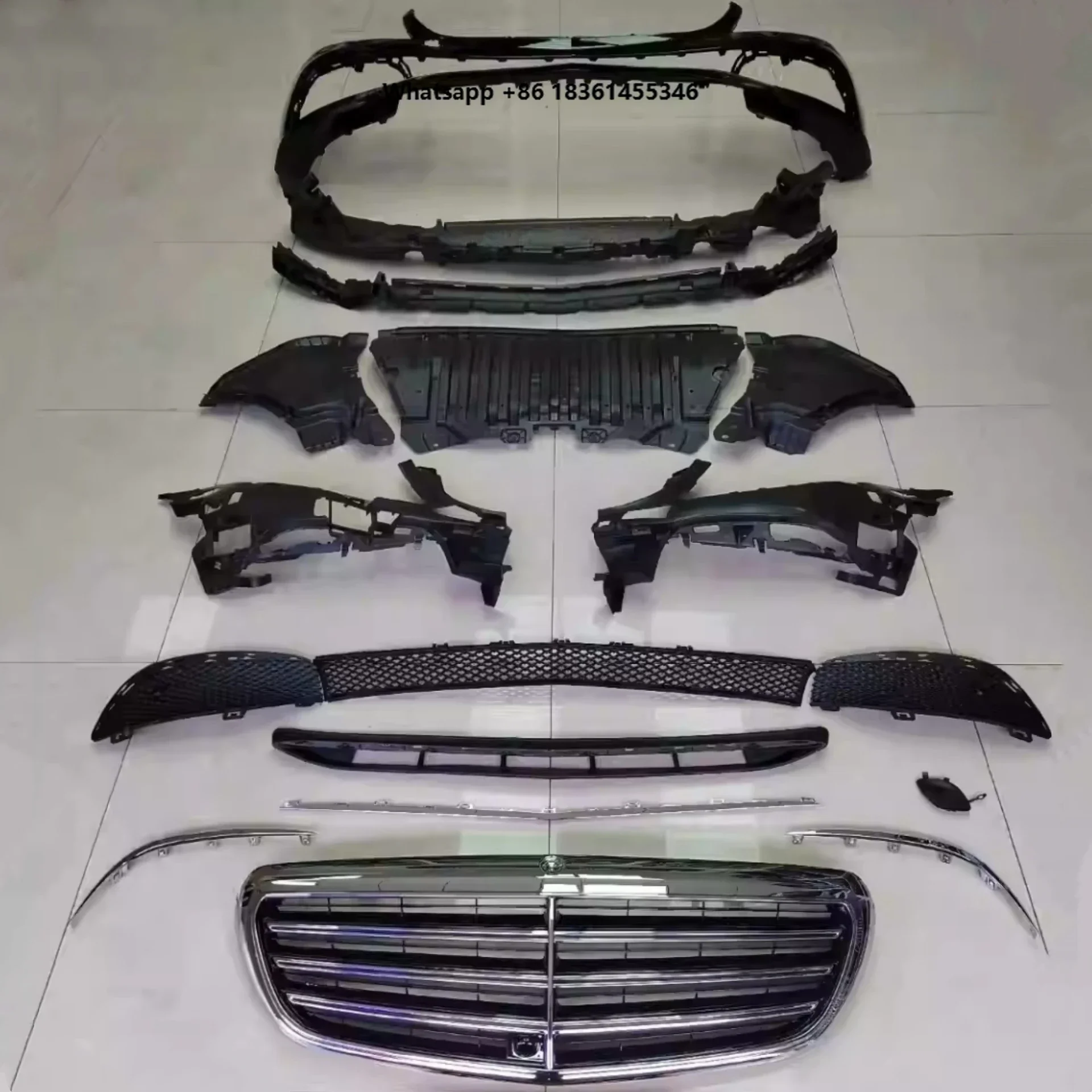 

For E-Class 213 E200 E260 E300 Modified Body Kit Car Accessories Front Bumper Assembly Grille Bottom Grill Trim