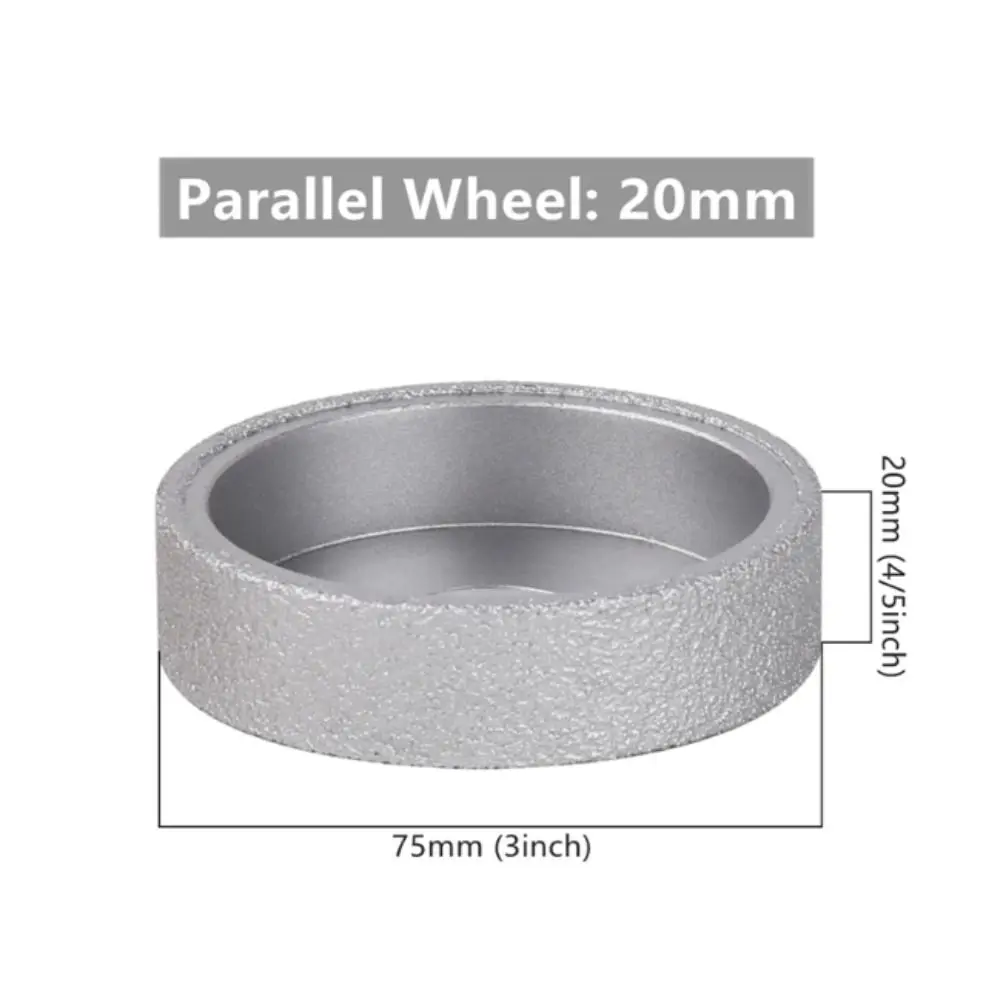 Hand Profile Wheel Cylinder Type Grinding Head Vacuum Brazed Parallel Edge Abrasive Wheel Demi-bullnose Polishing Tool Jewelry