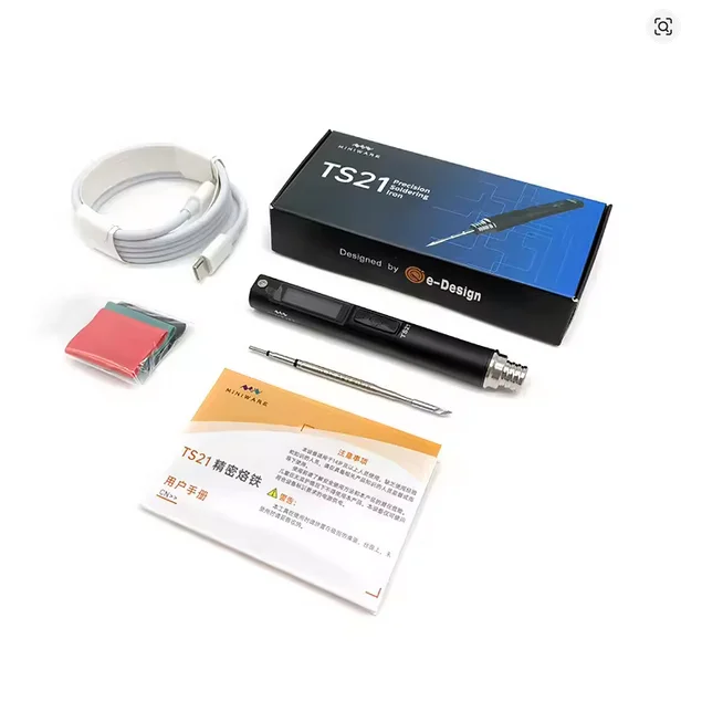 New MINIWARE TS21 Soldering Iron Fill Light Digital OLED Screen Multi-Language Smart Sensing Sleep Function Power Welding Pen