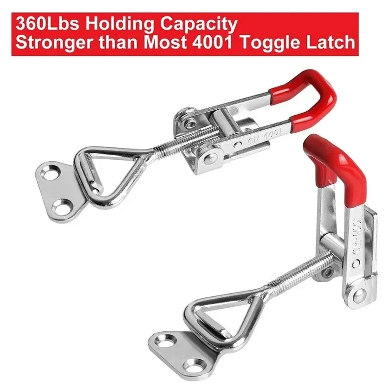 2PCS Heavy Iron Adjustable Buckle Lock Clamp Box Buckle Clamp Door Bolt Type Quick Clamp Accessory Horizontal Clamp Catch Clas image 5