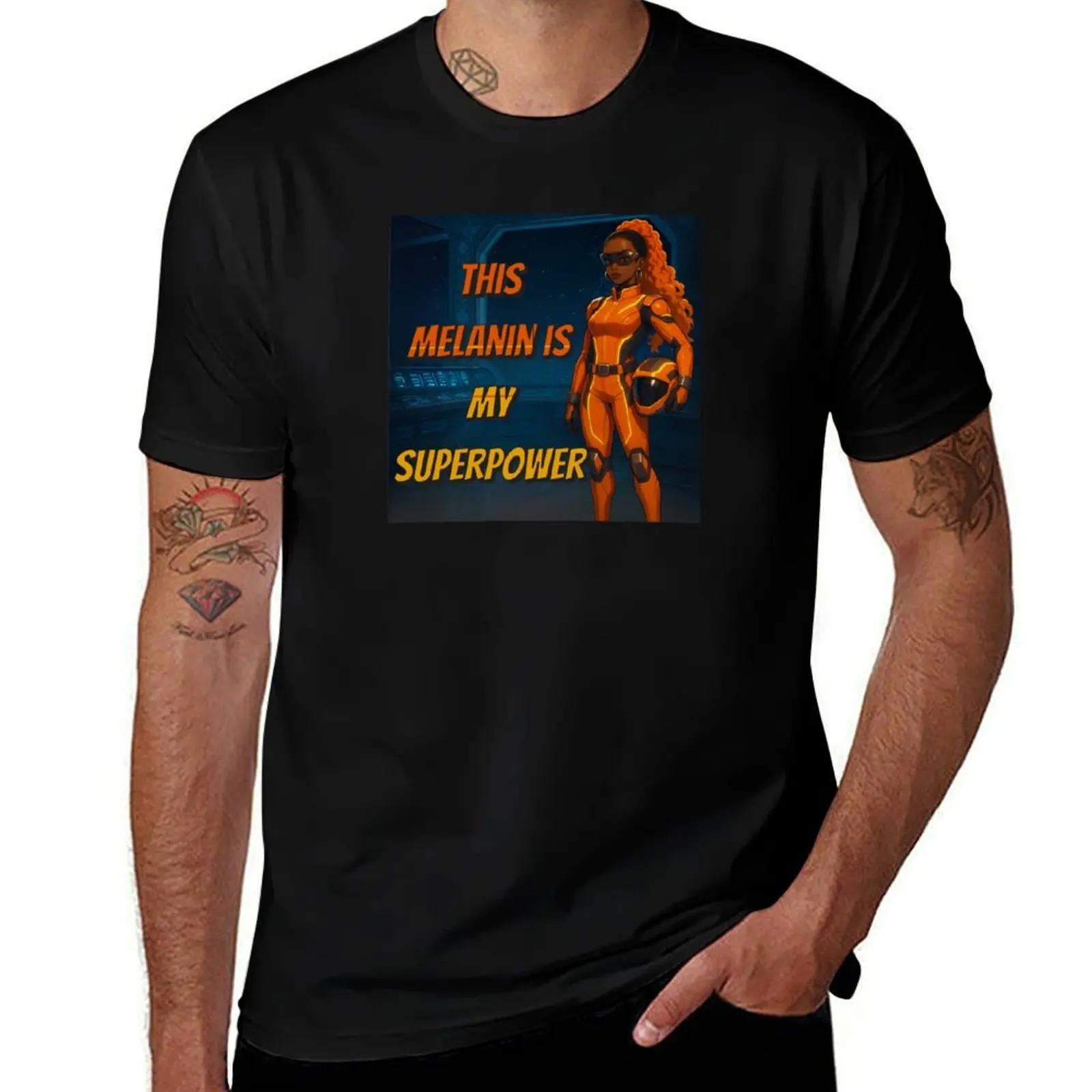 

This Melanin Is My Superpower T-Shirt luxury t-shirt tops Man t-shirt mens tall t shirts