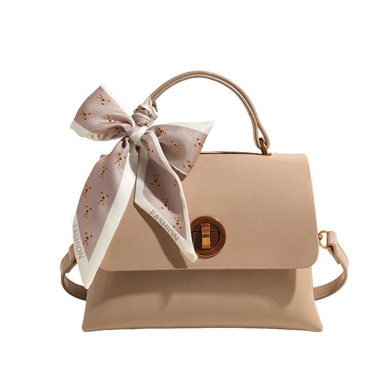 

Женская стильная сумка через плечо из искусственной кожи с регулируемым ремнем, маленькая сумка-сэтчел с шелковым платком, простая сумка для поездок на работу, дорожная сумка для активного отдыха