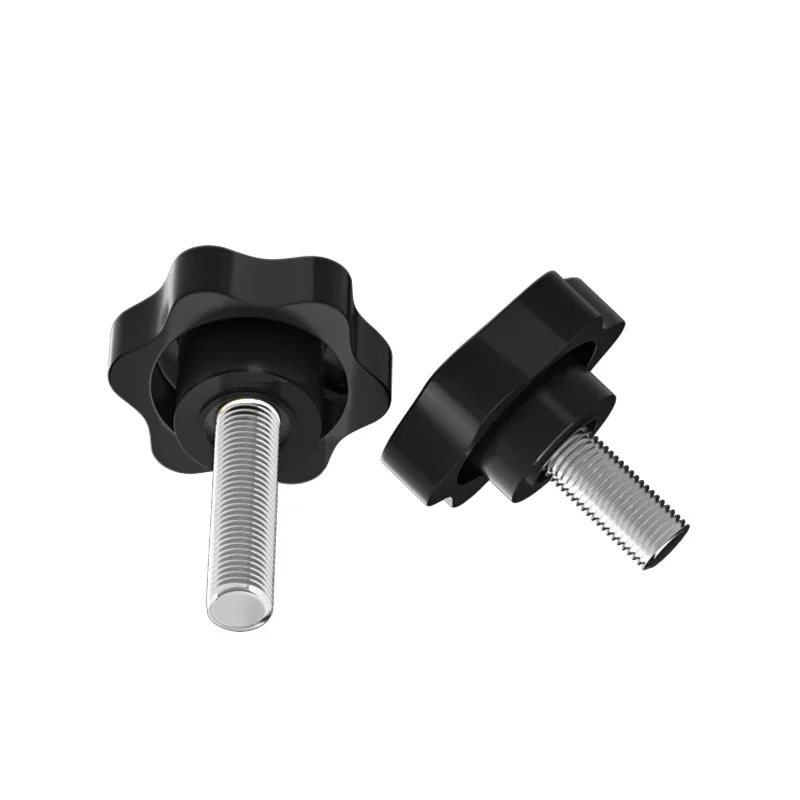 Yiqianyuan M4 M5 M6 M8 M10 M12 1/4-20 Carbon Steel Star Shape Thread Clamping Handle Bolt Bakelite Hand Knob Tighten Thumb Screw - view 5