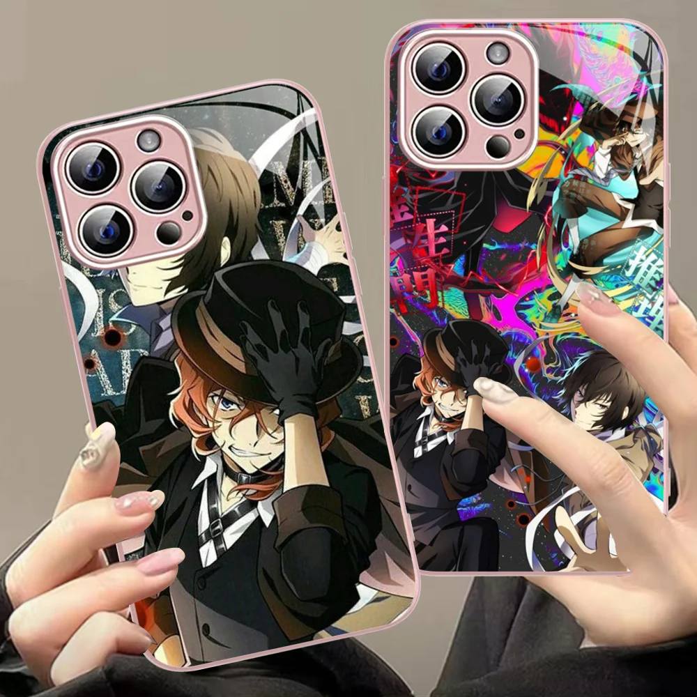 

Anime Bungou Stray Dogs Phone Case For iPhone 14 13 12 Mini 11 Pro XS Max X XR 14 Plus Tempered Glass Cover