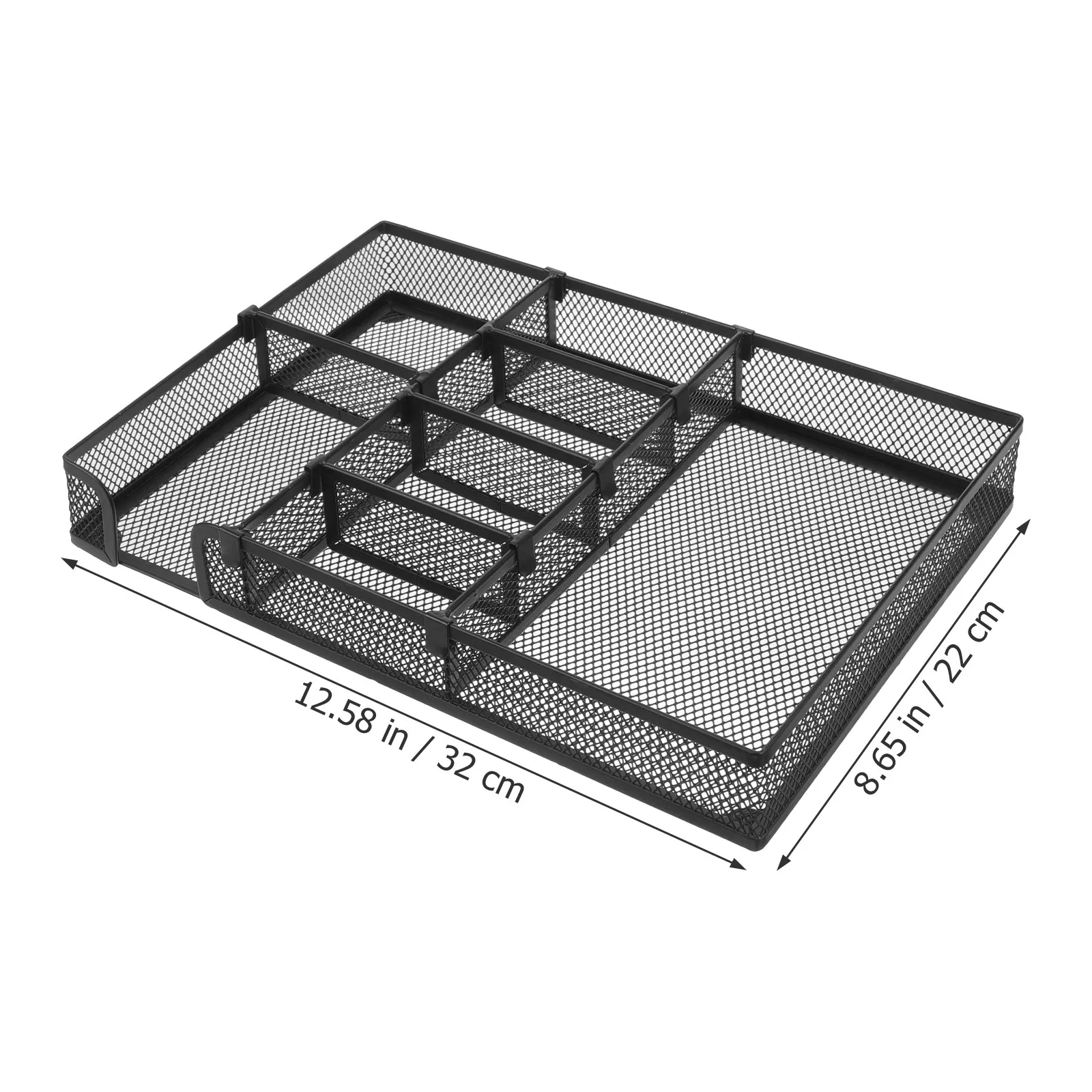 Black Metal Mesh File Organizer for Desk Document Holder Paper Organization Magazine File Holder Office Storage and Organization