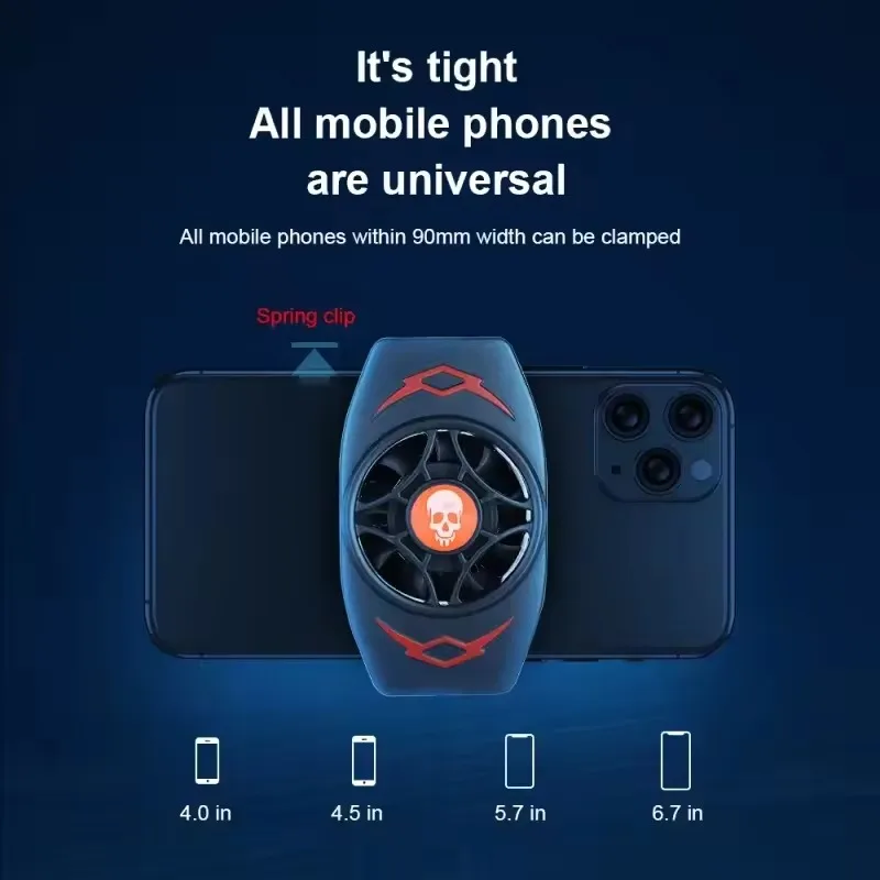 X13 Portable Air-cooled Mobile Phone Cooling Fan Radiator Back-clip Game Cooler for IOS Android Gaming Accessorie Cool Heat Sink