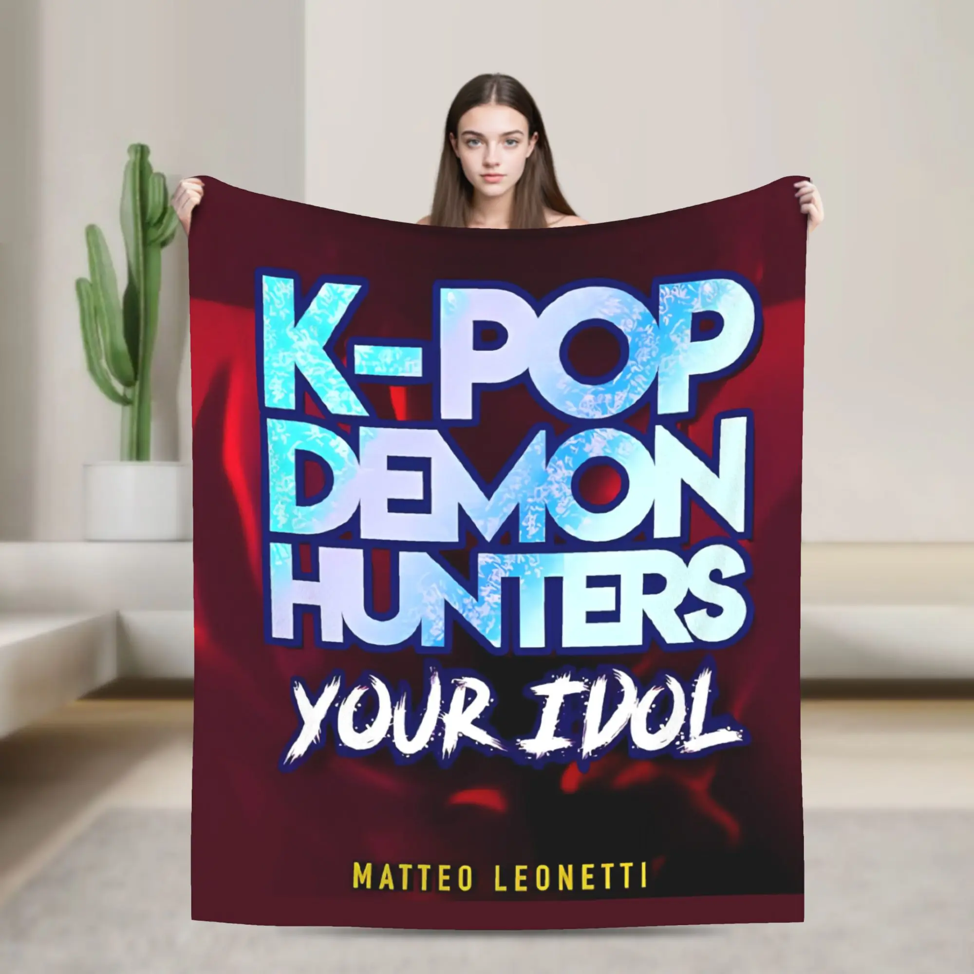 

Your Idol K-Pop Demon Hunters Plush Blanket Children Flannel Throw Blanket For Living Room Soft Custom Quality Bedspread Gift