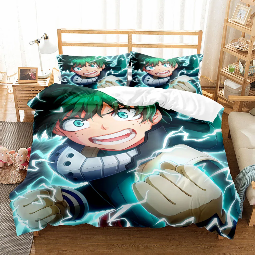 Imagem -06 - School Boys Duvet Cover Grupo Individual Duplo Rei Eua Twin Completo Queen Size Anime Campus Linho