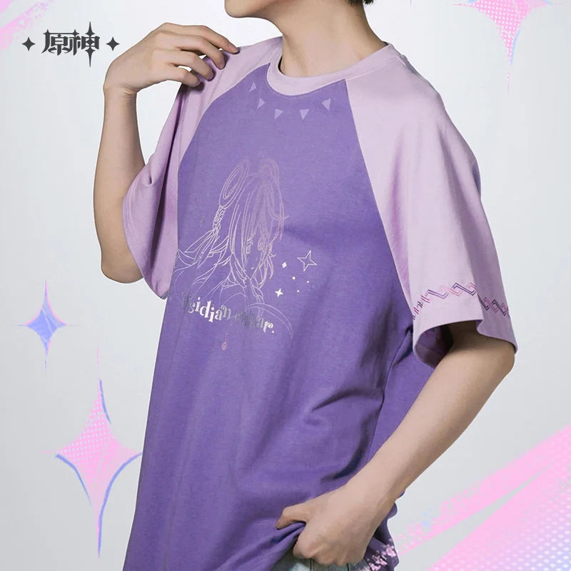Official MiHoYo Genshin Impact Flames & Foothills Series T-Shirts Citlali Cosplay Tees 100% Cotton Daily Tops for Men and Women