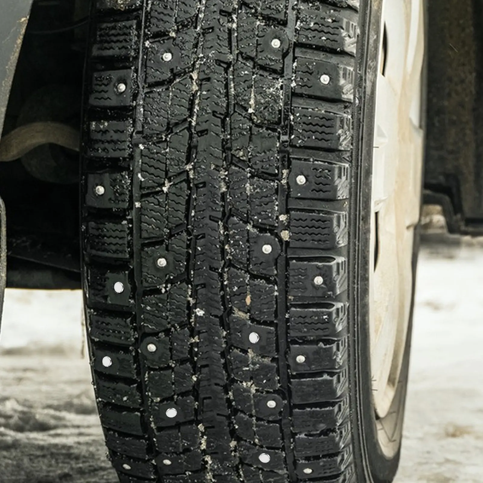

100Pcs Wheel Tire Studs Snow Tire Spikes Aluminum Alloy Enhanced Traction Automotive Accessories for Car Truck Suv Atv