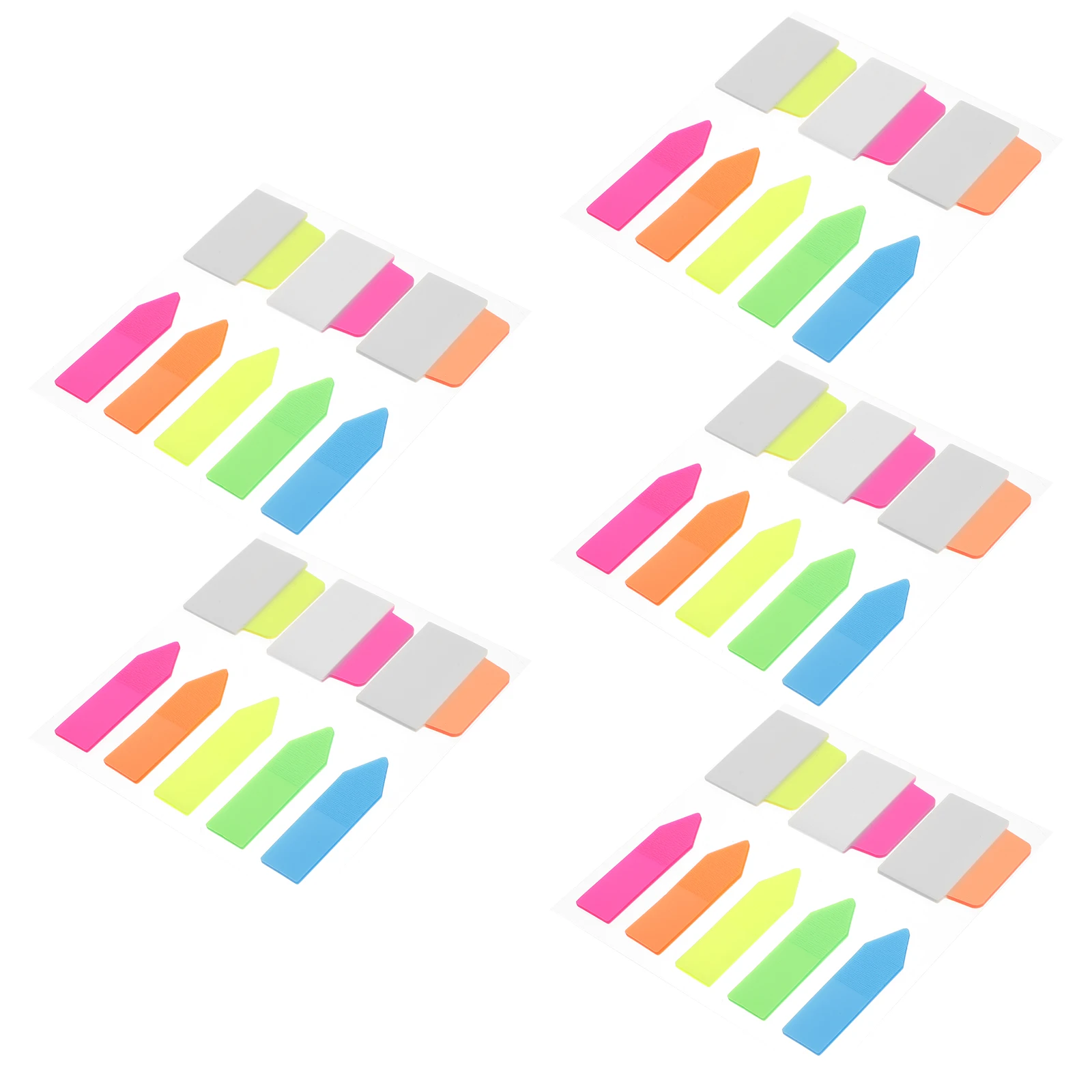 5 ชุดแฟ้มดัชนีสติกเกอร์เครื่องหมายหน้าแท็บเหนียวอุปกรณ์โน้ตบุ๊คสัตว์เลี้ยงวัสดุปลอดภัยใช้งานได้ยาวนาน