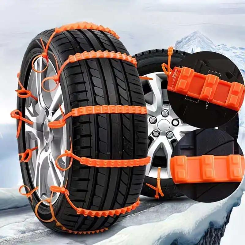 10/20/40PCS Anti Slip Car Tire Chains Thickened All Season Traction for SUV Offroad Ice Mud Snow Emergency Easy Install Safety
