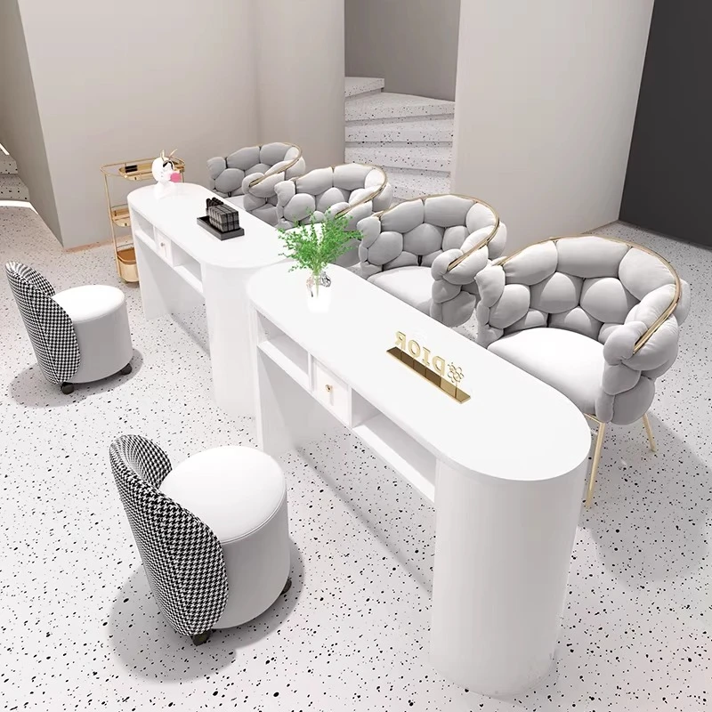 

Italian Minimalist Manicure Table Nordic Luxury Storage Dressing Manicure Table Beauty Salon Commercial Furniture mesas FYNT
