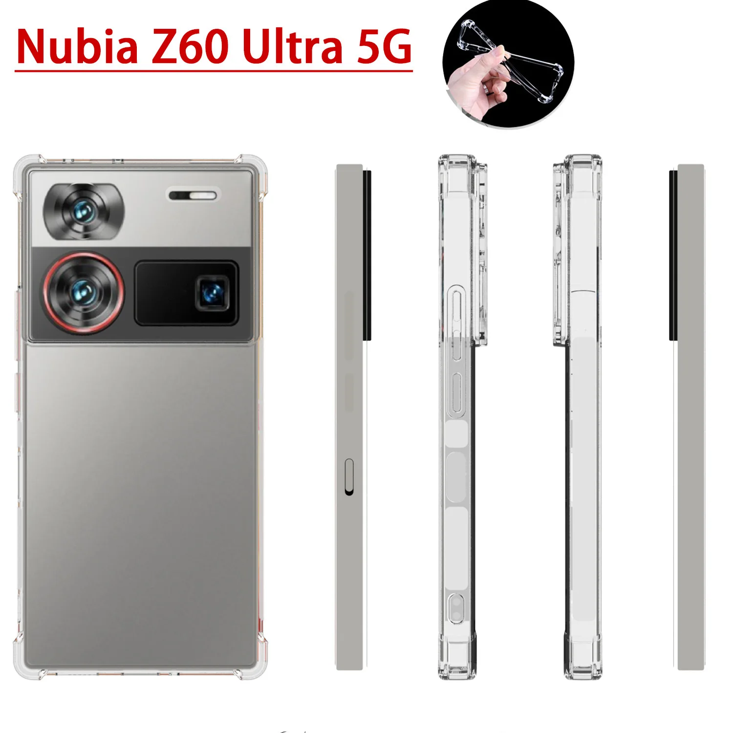 Airbag Super Protection Soft Clear Back Cover For ZTE nubia Z60 Ultra Z60Ultra 5G Phone Case