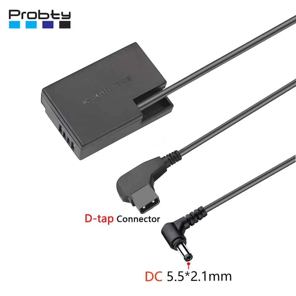 Batteria Fittizia V-Mount D-Tap A LP-E17 Per Canon EOS R8, R10, RP, T7i, SL2 E 800D – Cavo 120cm, 8V 2A