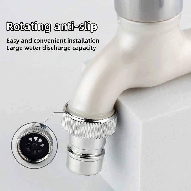 Rubinetto per lavatrice Rubinetto per acqua da balcone da giardino per mop in plastica Piscina Balcone Bagno Tubo dell'acqua in plastica Connettore rapido