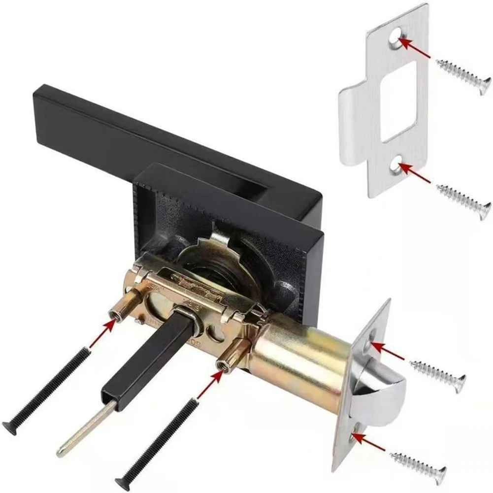 Door Lever, Keyless Interior Door Knobs, Privacy Door Lever Locksets for Bedroom Bathroom, Modern Door Handles