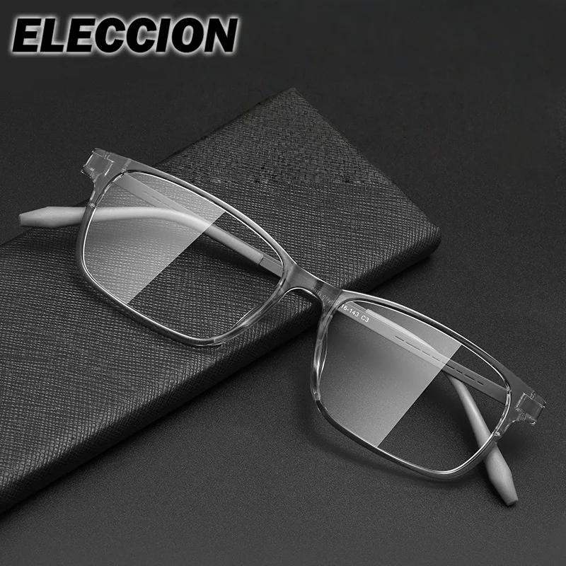 ELECCION وصفة طبية مضادة للضوء الأزرق مربع الرجال النساء النظارات البصرية تخصيص قصر النظر النظارات اللونية