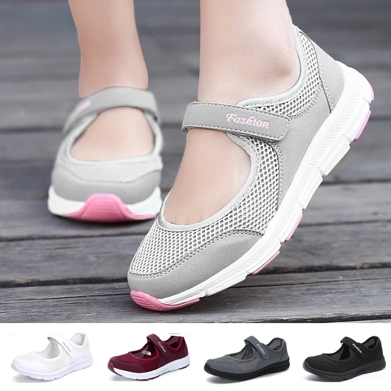 

Summer Womens shoes Fashion Casual Running Shoes Sneakers Weave Mesh Fabric Comfortable Flats Ladies Shoes Zapatos De Mujer