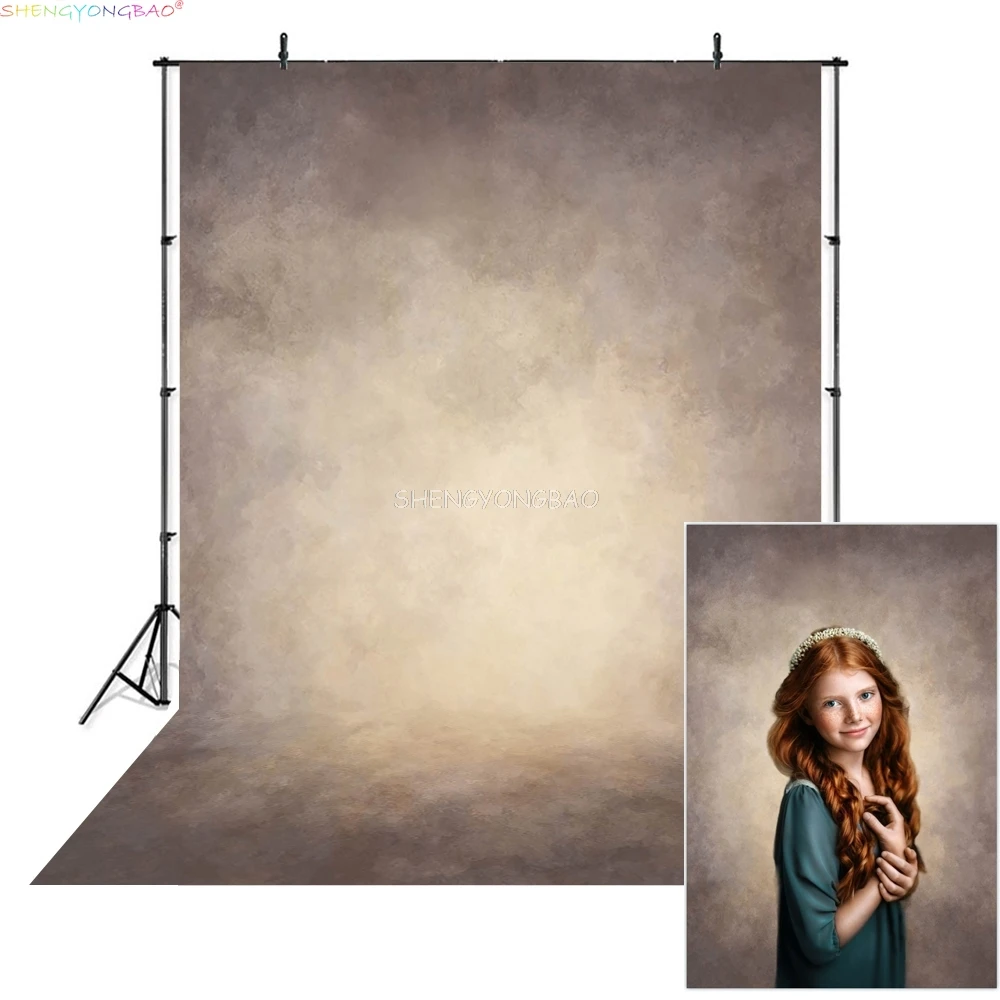 Vintage Abstract Gradient Background Birthday Party Decoration Pregnant Flower Retro Portrait Family Photography Backdrop CM-06