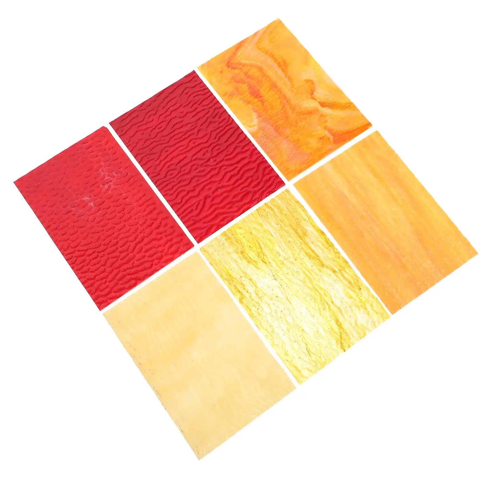 

6 Pcs Glass Mural Tile Patterns Adults Large Church Mosaic Water Ripple Stained Material