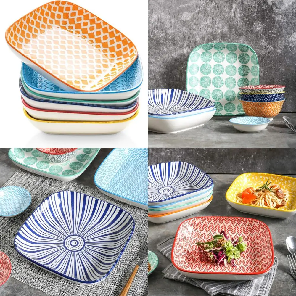 

plates and bowls sets, ceramic dinnerware sets, 12 pieces modern stoneware dinnerware set for 4, reactive glaze dinnerware set f