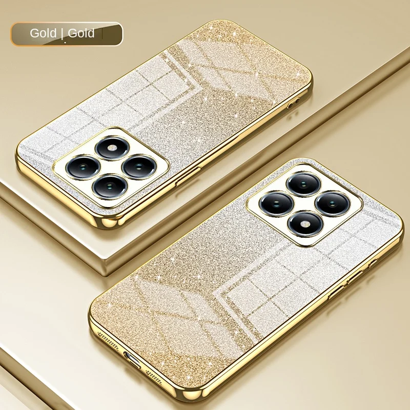 For Xiaomi Mi 14T Pro Case Soft TPU Fashion Bling Glitter Slim Protective Back Cover Case For Xiaomi Mi14T 14TPro Phone Shell