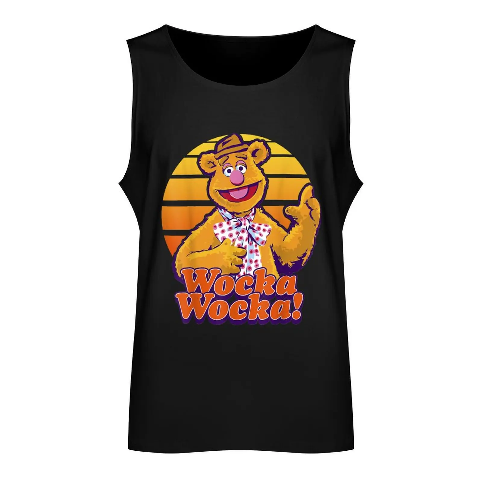 The Muppets Fozzie Bear Wocka Wocka Portrait Tank Top Men's t-shirt sports suits Men's summer clothes Men's singlets