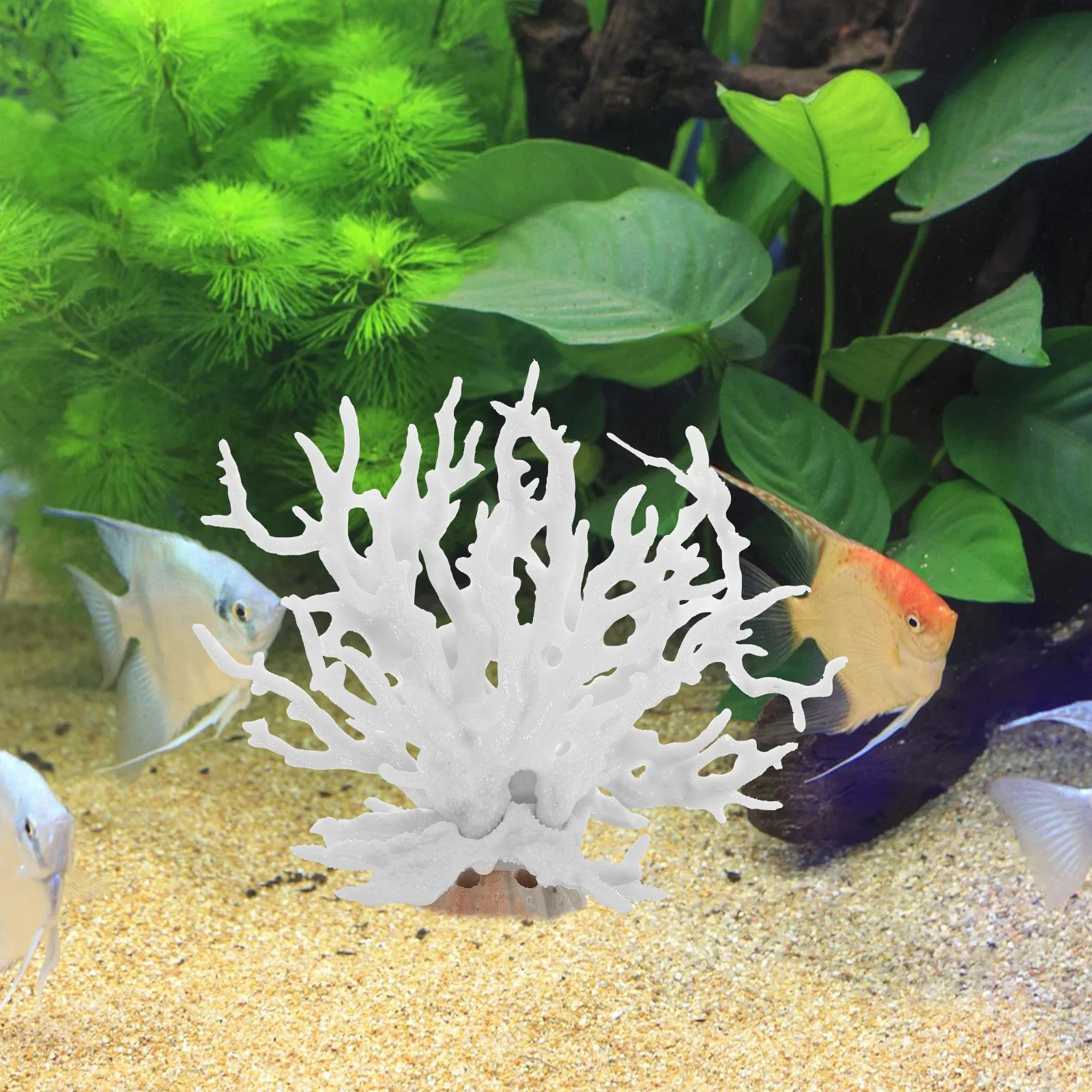 

Artificial White Resin Coral Aquarium Decor Fish Tank Coral Decoration Home Landscape Reef Decorative Aquarium Accessories