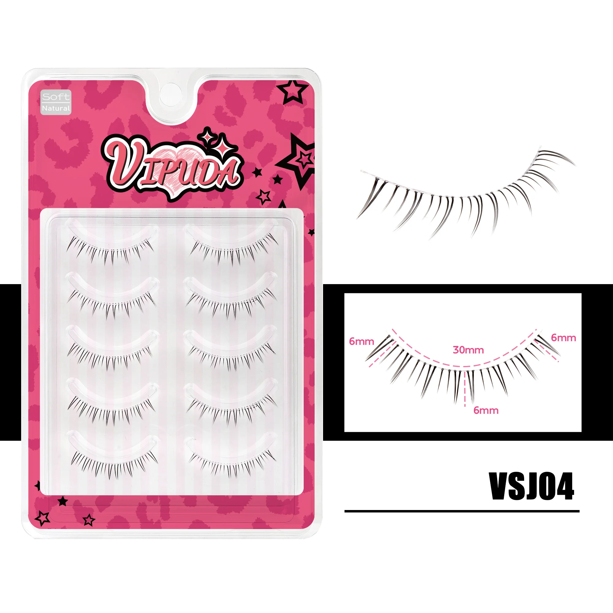 10Pairs Untere Wimpern Manga Untere Wimpern Klar Band Wispy Kleine Flamme Unter Wimpern Koreanische Make-Up Cosplay Werkzeuge